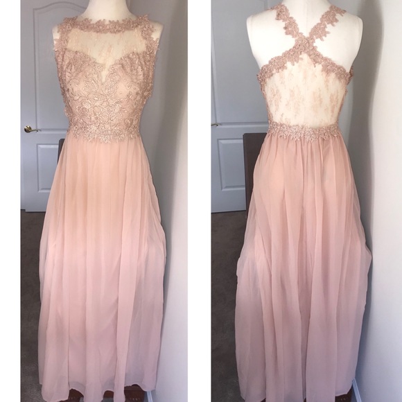 🆕 Fashion Nova Taupe L Maxi Dress w/ tags! - Picture 2 of 9